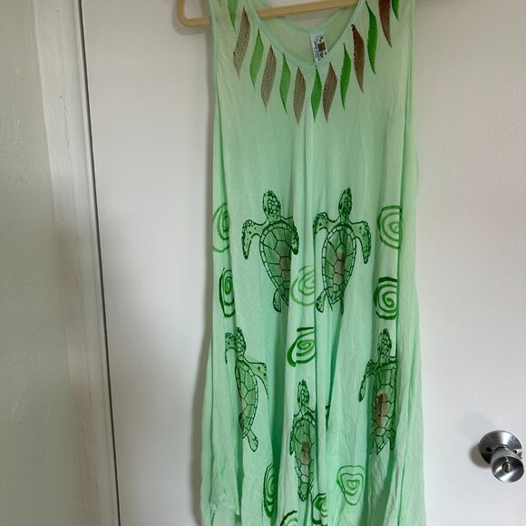 Mint Green Turtle Sundress - Large 22 Bust  New So Gorgeous - Picture 4 of 4